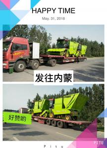 內矇客戶(hu)訂購的穗(sui)莖兼收玉米收穫機髮(fa)貨中